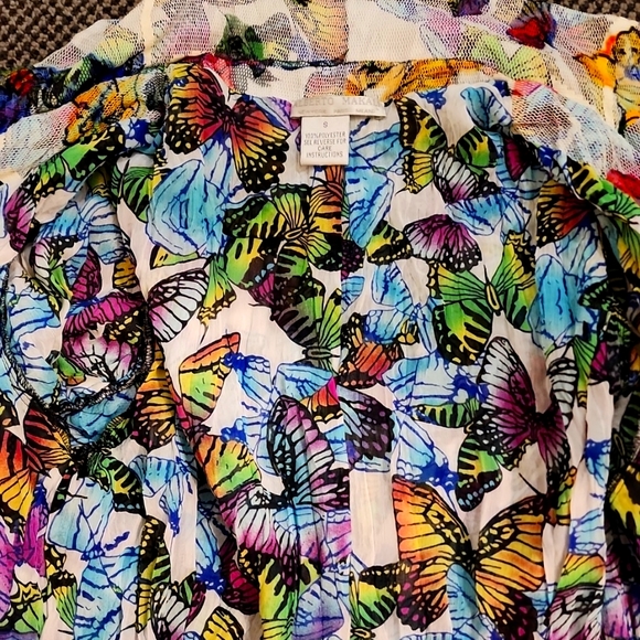 Ladies Jacket size S. Alberto Makali butterfly and floral print - Picture 4 of 4